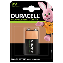 Batterij oplaadbaar Duracell 1x9Volt 170mAh Plus