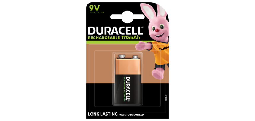 Pile rechargeable Duracell 1x 9V 170mAh Plus