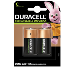 Batterij oplaadbaar Duracell 2xC 3000mAh Plus