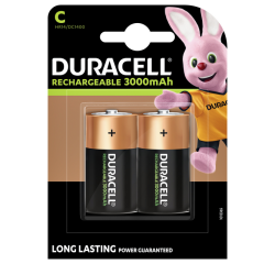 Batterij oplaadbaar Duracell 2xC 3000mAh Plus