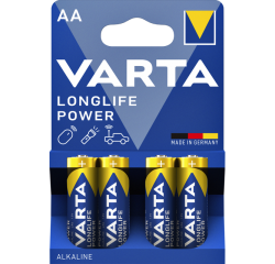 En_pila varta alcalina longlife power aa tipo lr-06 blister de 4 unidades