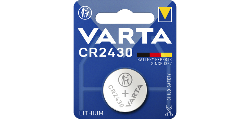 Pile bouton Varta CR2430 lithium blister1 pièce