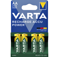 Batterij oplaadbaar Varta 4xAA 2100mAh ready2use
