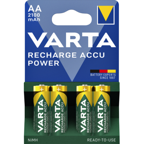 Pile rechargeable Varta 4xAA 2100mAh Ready To Use