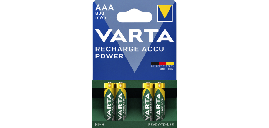 Pile rechargeable Varta 4x AAA 800mAh Ready-To-Use