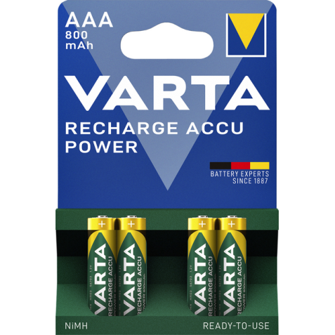 Pile rechargeable Varta 4x AAA 800mAh Ready To Use