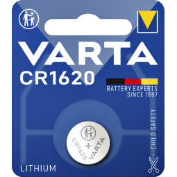 Pile bouton Varta CR1620  lithium blister 1 pièce