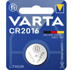 Pile bouton Varta CR2016 lithium blister 1 pièce