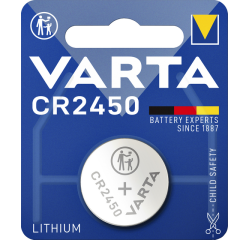 Pile bouton Varta CR2450 lithium blister 1 pièce