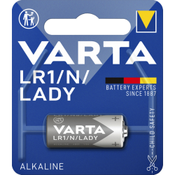 Pile bouton Varta LR1 alcaline blister 1 pièce