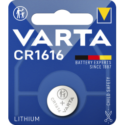 Pile bouton Varta CR1616 lithium blister 1 pièce