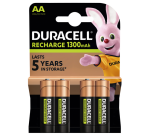 Duracell Rechargeable Battery 4x AA 1300mAh Plus