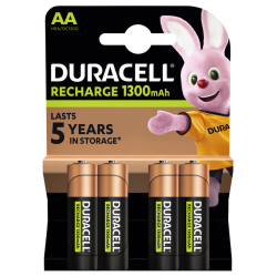 Batterij oplaadbaar Duracell 4xAA 1300mAh Plus