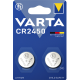 Pile bouton Varta CR2450 lithium blister 2 pièces