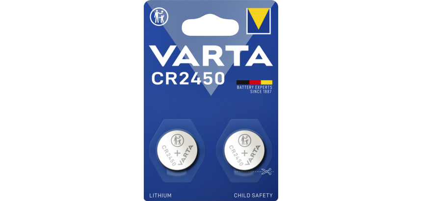 Pile bouton VARTA 2x CR2450 lithium