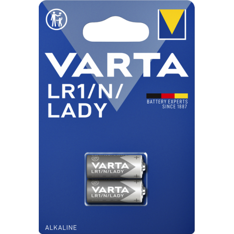 Pile bouton Varta LR1/N/Lady alcaline blister 2 pièces