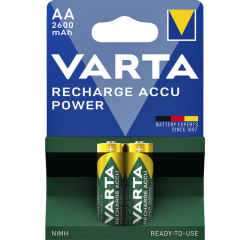 Batterij oplaadbaar Varta 2xAA 2600mAh ready2use