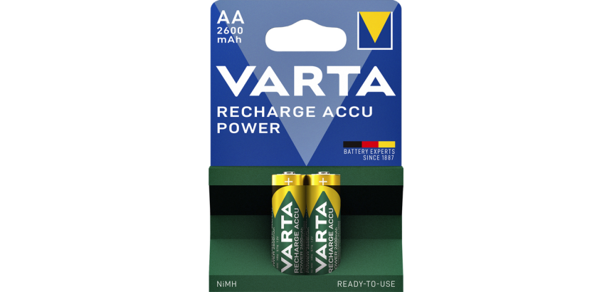 Batterij oplaadbaar VARTA 2x AA 2600mAh ready2use