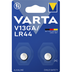 Pile bouton Varta V13GA lithium alcaline blister 2 pièces