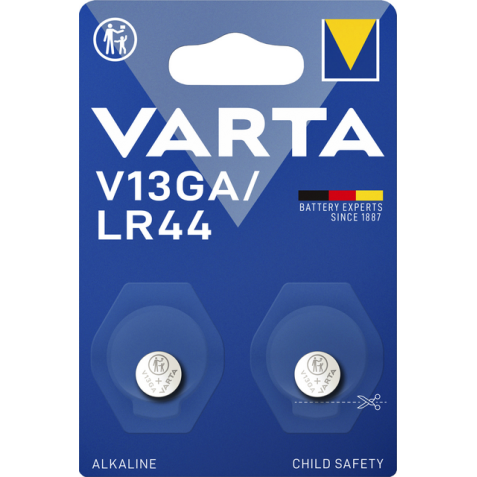Pile bouton Varta V13GA lithium alcaline blister 2 pièces