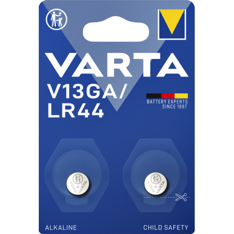 Pile bouton Varta V13GA lithium alcaline blister 2 pièces