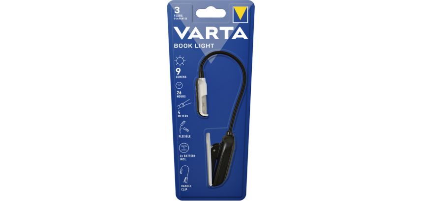 Varta LED Book Light Flashlight with 2 CR2032 Batteries