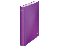 Ringband Leitz WOW A4 maxi 4-rings D-mechaniek 25mm paars