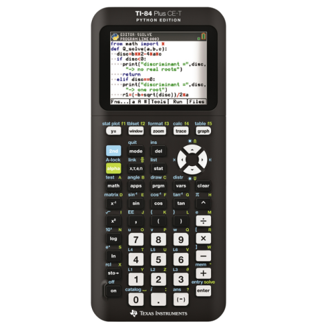 Rekenmachine TI-84 Plus CE-T Python Edition