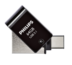 Philips 2-in-1 USB 3.1 Flash Drive USB-A 64GB Black