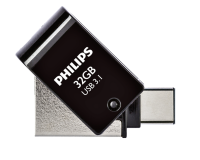 Clé USB 3.1 Philips 2-en-1 USB-A 32Go noir