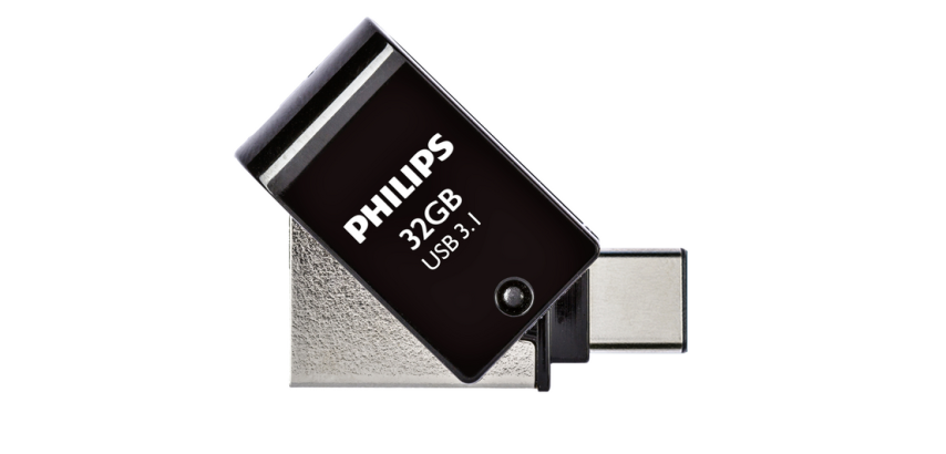 Philips 2-in-1 USB 3.1 Flash Drive USB-A 32GB Black