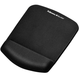 Tapis souris avec repose-poignets Fellowes Plush Touch noir