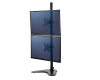 Bras écran Fellowes Seasa double vertical sur pied noir