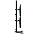 Fellowes Seasa Dual Vertical Monitor Arm on Black Stand
