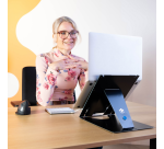 Support ergonomique ordinateur portable R-Go Riser Duo noir