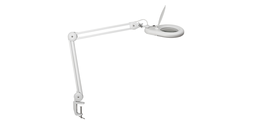 Lampe loupe MAULviso LED avec pince blanc