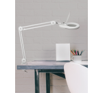 Lampe loupe MAULviso LED avec pince blanc