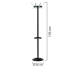 Portemanteau sur pied Unilux Cypres noir