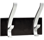 Unilux Cypres Coat Hook, 2 Metallic Gray Hooks