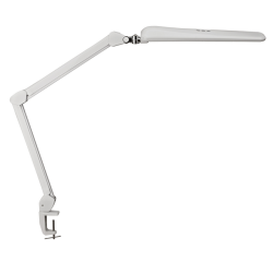 MAULcraft LED Desk Lamp, Table Clamp, Adjustable Intensity, White