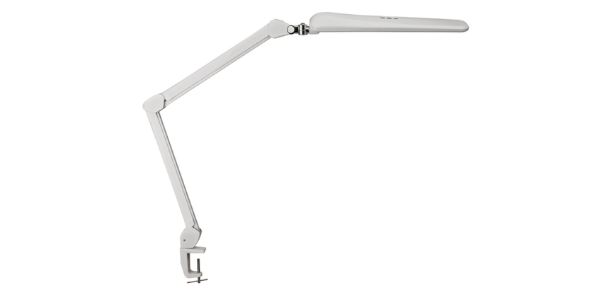 MAULcraft LED Desk Lamp, Table Clamp, Adjustable Intensity, White