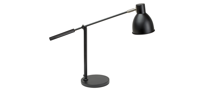 Lampe de bureau MAULfinja sans ampoule LED socle noir