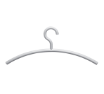 Kledinghanger MAUL acryl 460X190mm wit 5 stuks