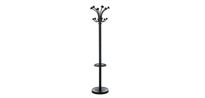 Portemanteau sur pied MAULnubis 176cm 20 crochets noir RAL9004
