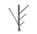 Portemanteau sur pied MAULaura 180cm 4 crochets noir