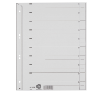 Registern Leitz 1650 Karton 200g A4 4 perforiert Grau