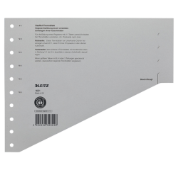 Intercalaires Leitz A4 carton 200g 11 perforations gris 100 pièces