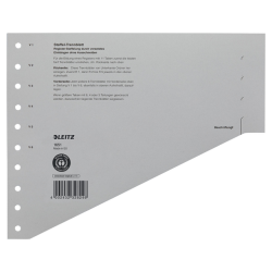 Intercalaires Leitz A4 carton 200g 11 perforations gris 100 pièces