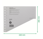 Scheidingsbladen Leitz A4 karton 200gr 11-gaats grijs 100 stuks