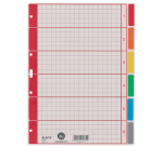 Intercalaires Leitz 4 perf 4350 6 onglets gris carton